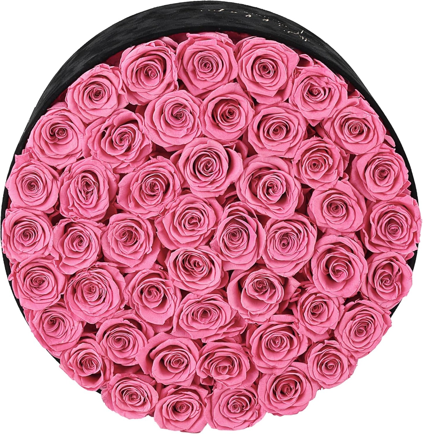 47 Forever Flowers Pink Roses Bouquet, Luxury Real Preserved Roses in a Box Forever Roses, Anniversary, Valentines Day,Proposal, Wedding, Birthday Gifts for Women, Mom, Girlfriend, Wife